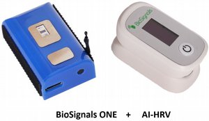מערכת מדעית לשתי אצבעות לניטור לב מתקדם BioSignals ONE + AI-HRV מערכת מדעית לשתי אצבעות לניטור לב מתקדם BioSignals ONE + AI-HRV